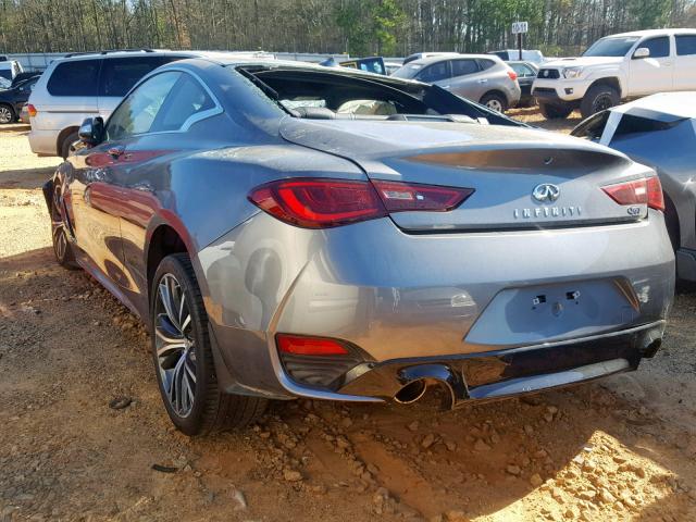 JN1EV7EK0JM342264 - 2018 INFINITI Q60 LUXE 3 GRAY photo 3