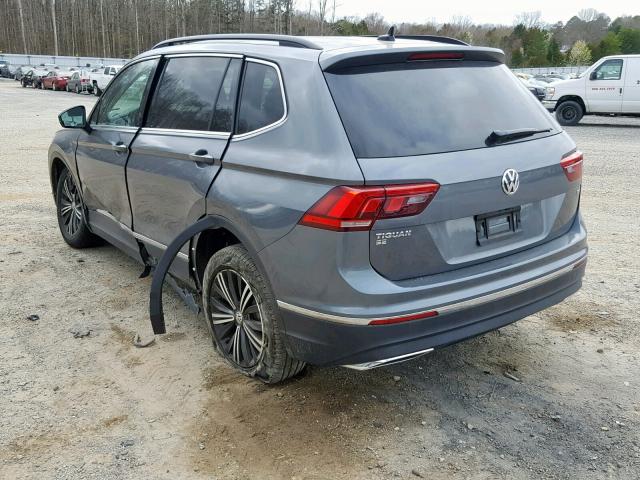 3VV3B7AX3JM039967 - 2018 VOLKSWAGEN TIGUAN SE GRAY photo 3