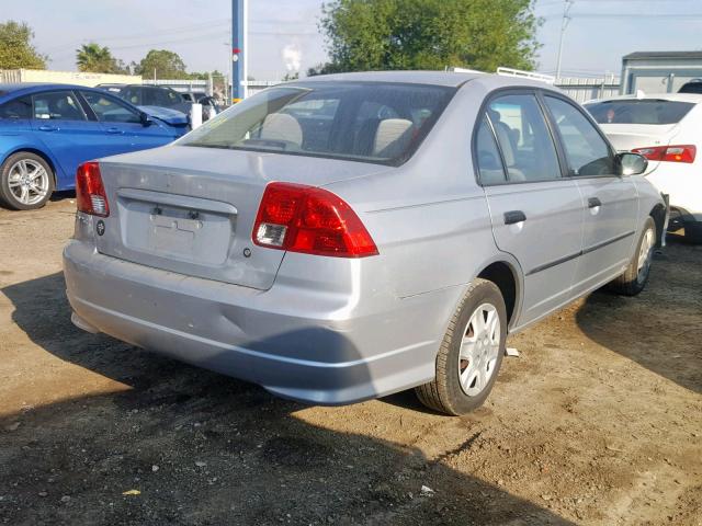 2HGES16364H602394 - 2004 HONDA CIVIC DX V SILVER photo 4