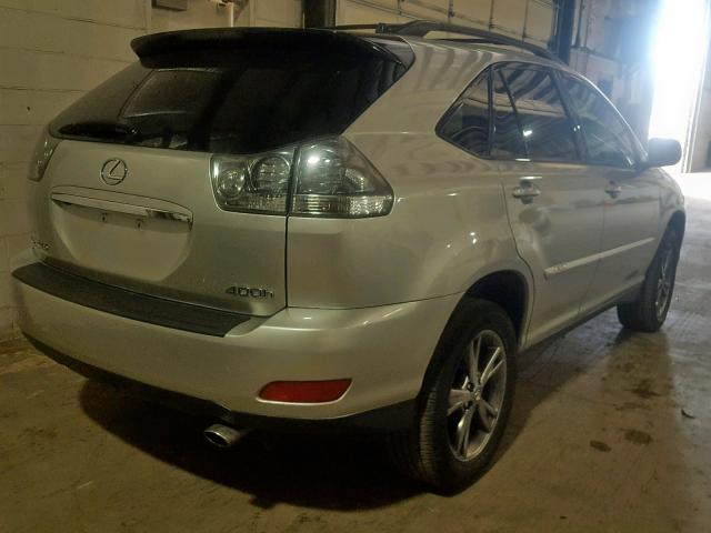 JTJHW31UX72030400 - 2007 LEXUS RX 400H SILVER photo 4