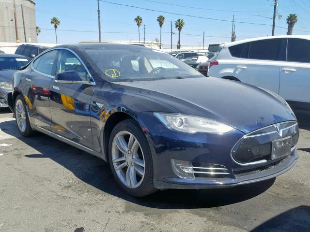 5YJSA1H15EFP36109 - 2014 TESLA MODEL S ლურჯი ფოტო 1
