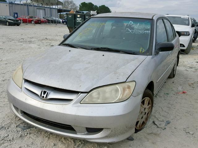 2HGES16434H638701 - 2004 HONDA CIVIC DX SILVER photo 2