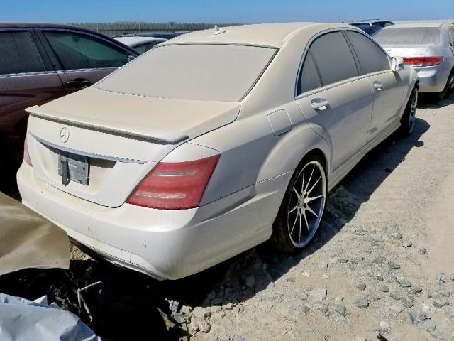 WDDNG7BB0BA367329 - 2011 MERCEDES-BENZ S 550 WHITE photo 4