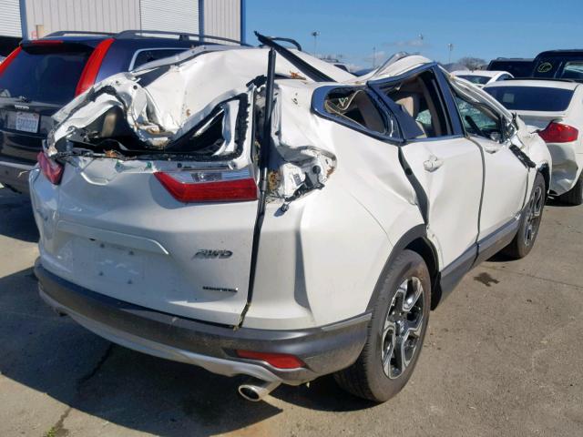 2HKRW2H94JH618317 - 2018 HONDA CR-V TOURI WHITE photo 4