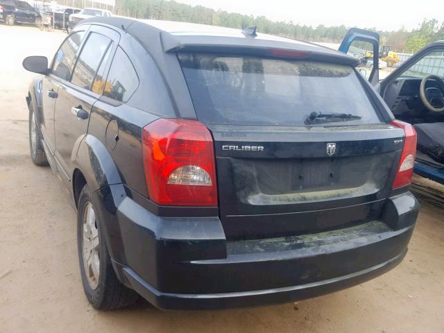 1B3HB48B87D350345 - 2007 DODGE CALIBER SX BLACK photo 3