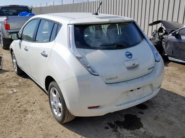 JN1AZ0CP2BT004087 - 2011 NISSAN LEAF SV WHITE photo 3