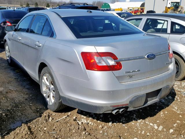 1FAHP2HW0BG107830 - 2011 FORD TAURUS SEL SILVER photo 3