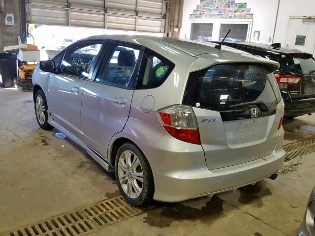 JHMGE8G55BC002813 - 2011 HONDA FIT SPORT GRAY photo 3