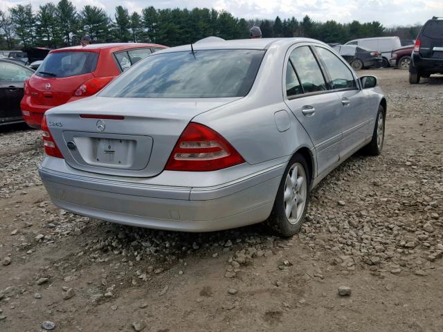 WDBRF61J03E011215 - 2003 MERCEDES-BENZ C 240 SILVER photo 4