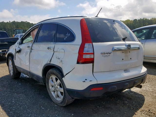 5J6RE487X9L008355 - 2009 HONDA CR-V EXL WHITE photo 3