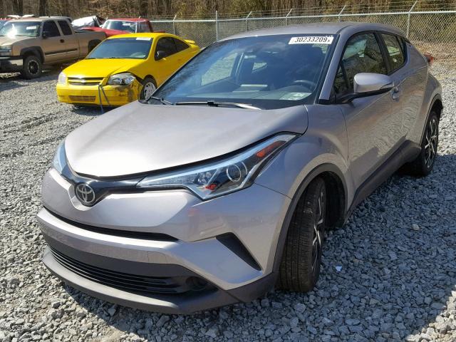 NMTKHMBX7JR049969 - 2018 TOYOTA C-HR XLE SILVER photo 2