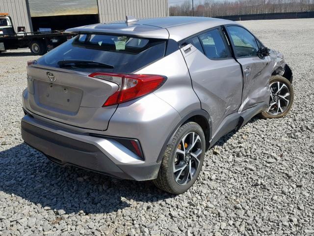 NMTKHMBX7JR049969 - 2018 TOYOTA C-HR XLE SILVER photo 4