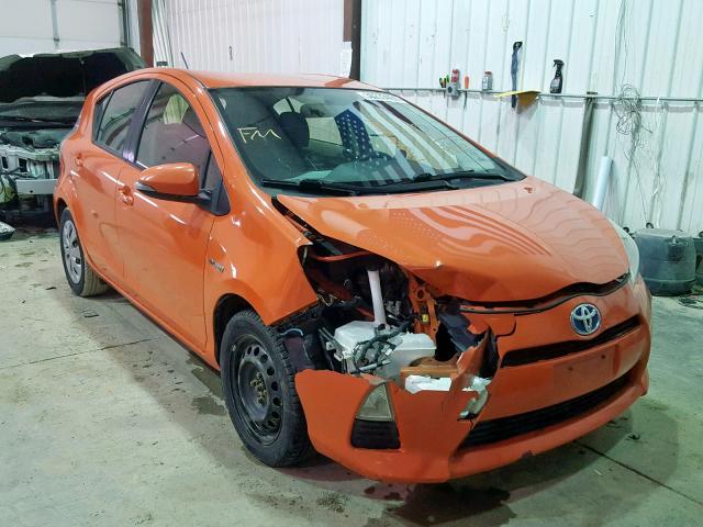 JTDKDTB3XC1028456 - 2012 TOYOTA PRIUS C ORANGE photo 1