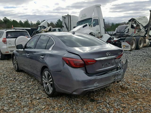 JN1EV7AP2KM514071 - 2019 INFINITI Q50 LUXE GRAY photo 3