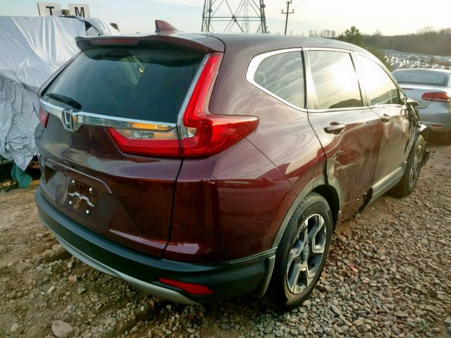 7FARW1H84JE048694 - 2018 HONDA CR-V EXL BURGUNDY photo 4