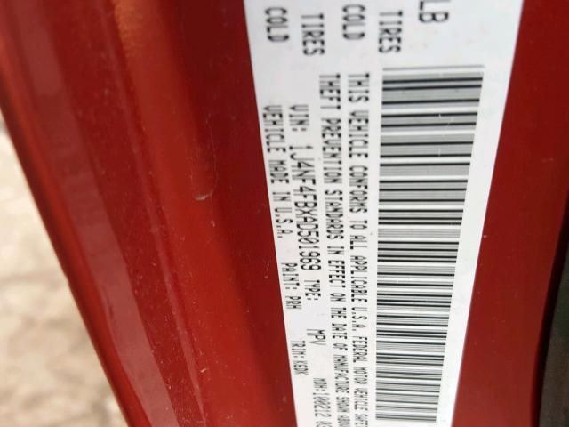 1J4NF4FBXAD501969 - 2010 JEEP COMPASS SP 栗色 照片 10