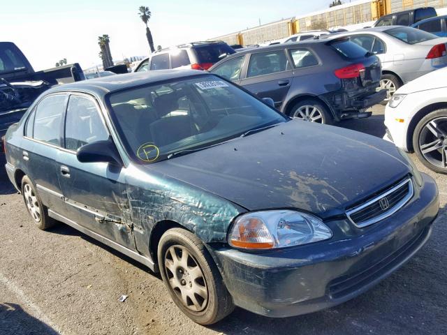 JHMEJ6627WS010521 - 1998 HONDA CIVIC DX GREEN photo 1