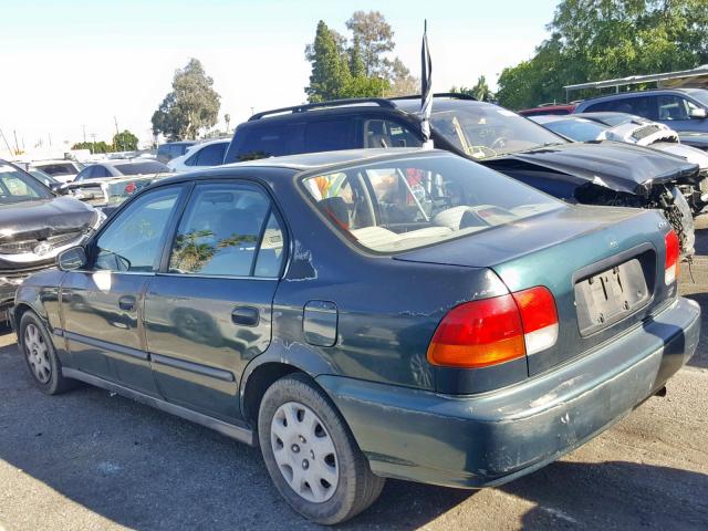 JHMEJ6627WS010521 - 1998 HONDA CIVIC DX GREEN photo 3