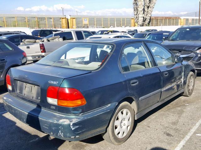 JHMEJ6627WS010521 - 1998 HONDA CIVIC DX GREEN photo 4