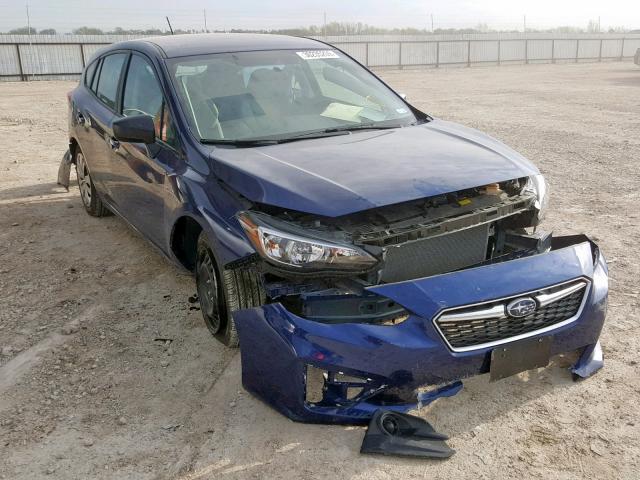 4S3GTAA64J3746272 - 2018 SUBARU IMPREZA BLUE photo 1