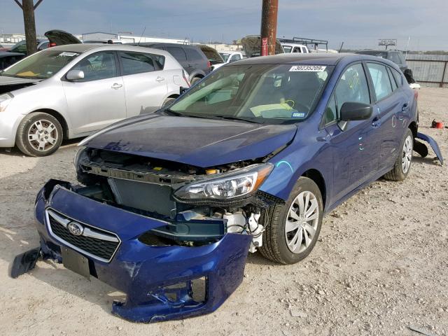 4S3GTAA64J3746272 - 2018 SUBARU IMPREZA BLUE photo 2