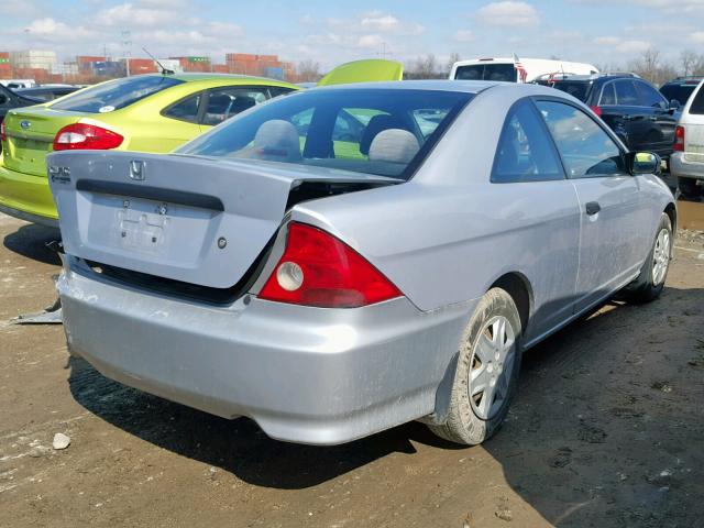 1HGEM22185L019057 - 2005 HONDA CIVIC DX V SILVER photo 4