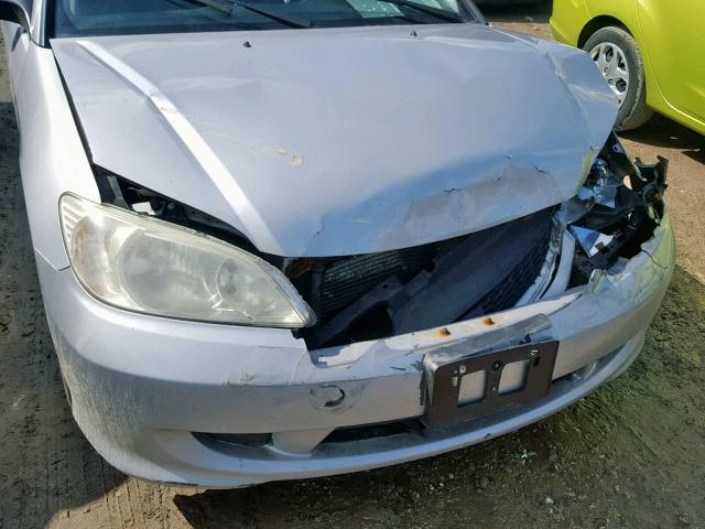 1HGEM22185L019057 - 2005 HONDA CIVIC DX V SILVER photo 9