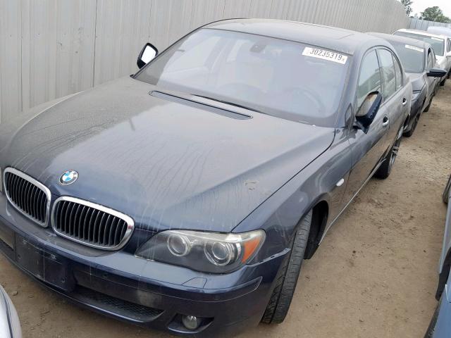 WBAHL83577DT10050 - 2007 BMW 750I BLUE photo 2