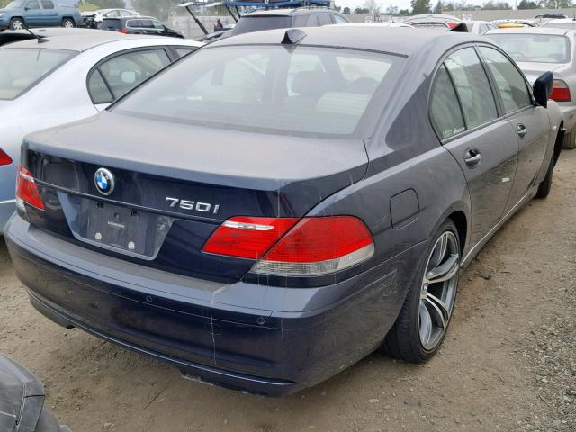 WBAHL83577DT10050 - 2007 BMW 750I BLUE photo 4