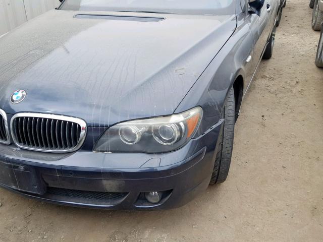 WBAHL83577DT10050 - 2007 BMW 750I BLUE photo 9