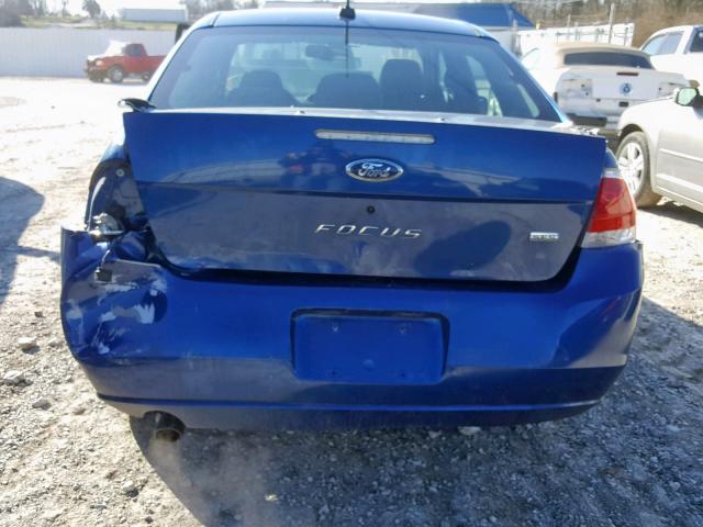 1FAHP36N69W152397 - 2009 FORD FOCUS SES BLUE photo 9