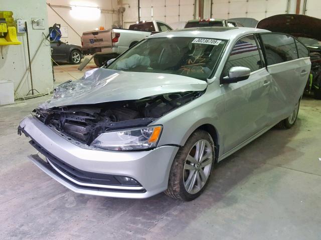 3VWLA7AJ2FM237862 - 2015 VOLKSWAGEN JETTA TDI SILVER photo 2