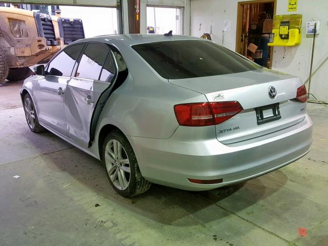 3VWLA7AJ2FM237862 - 2015 VOLKSWAGEN JETTA TDI SILVER photo 3