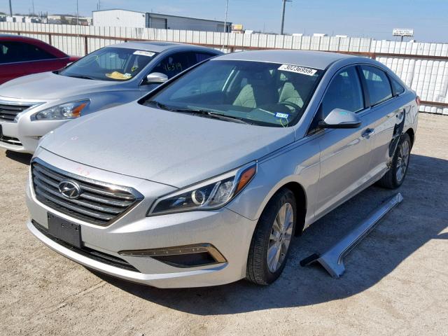 5NPE34AFXFH240983 - 2015 HYUNDAI SONATA SPO SILVER photo 2