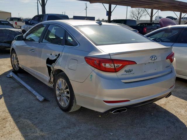 5NPE34AFXFH240983 - 2015 HYUNDAI SONATA SPO SILVER photo 3