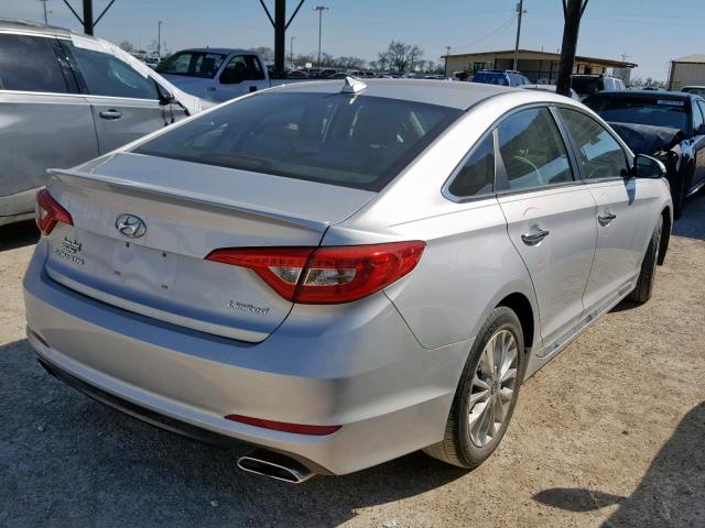 5NPE34AFXFH240983 - 2015 HYUNDAI SONATA SPO SILVER photo 4