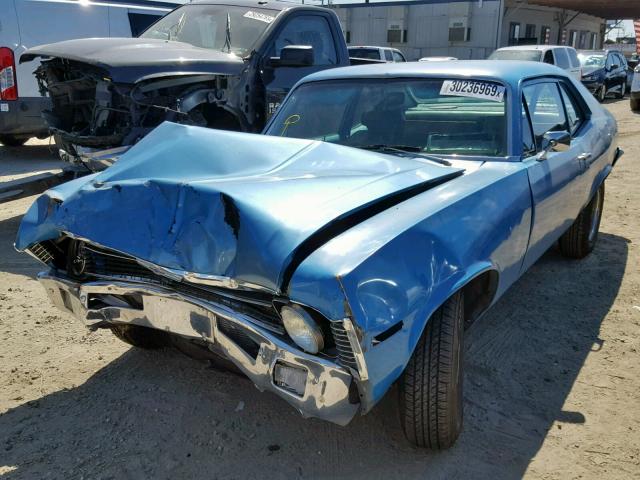 113270W359508 - 1970 CHEVROLET NOVA BLUE photo 2