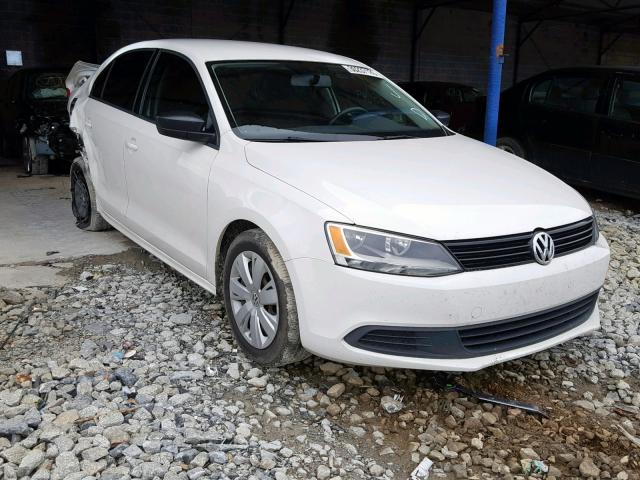 3VW2K7AJ8CM353328 - 2012 VOLKSWAGEN JETTA BASE WHITE photo 1