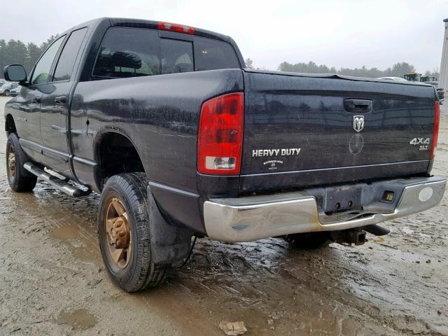 3D7KS28D15G721586 - 2005 DODGE RAM 2500 S შავი ფოტო 3