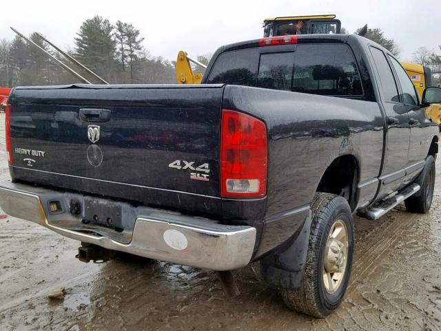 3D7KS28D15G721586 - 2005 DODGE RAM 2500 S შავი ფოტო 4