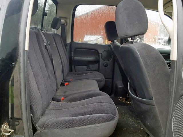 3D7KS28D15G721586 - 2005 DODGE RAM 2500 S შავი ფოტო 6