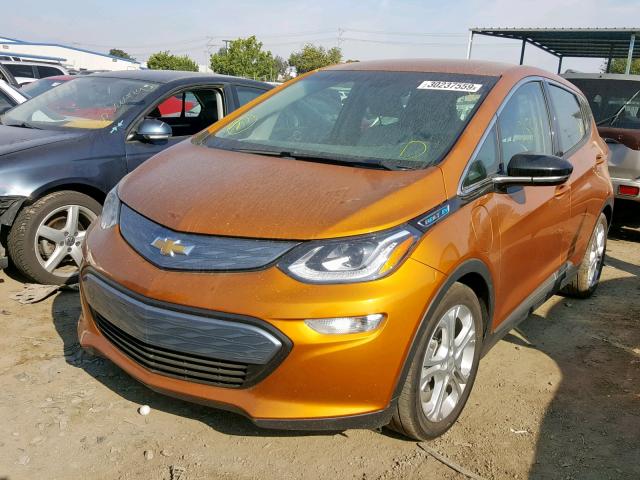 1G1FW6S00H4129264 - 2017 CHEVROLET BOLT EV LT ORANGE photo 2