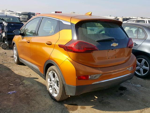 1G1FW6S00H4129264 - 2017 CHEVROLET BOLT EV LT ORANGE photo 3