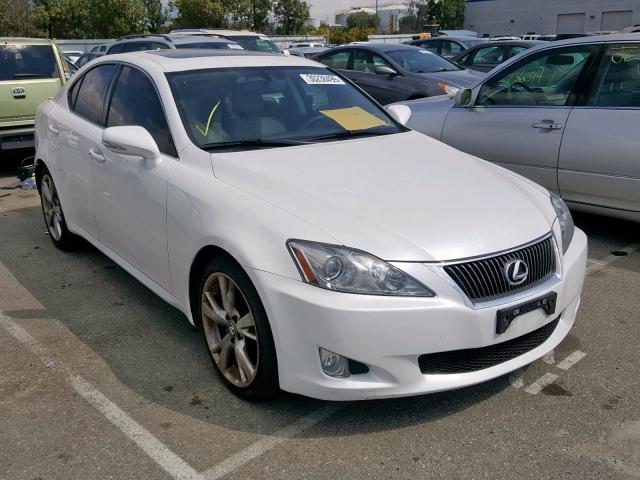 JTHBF5C24A2100219 - 2010 LEXUS IS 250 WHITE photo 1