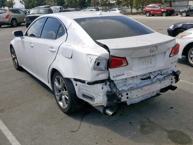 JTHBF5C24A2100219 - 2010 LEXUS IS 250 WHITE photo 3