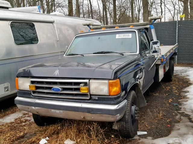 2FDLF47M0KCA17173 - 1989 FORD F SUPER DU BLACK photo 2