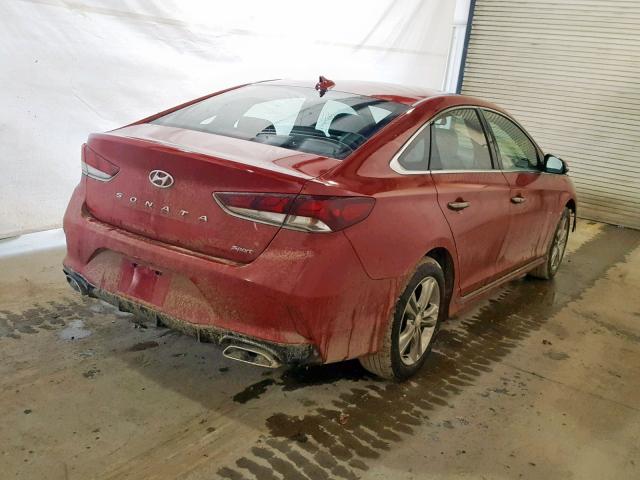 5NPE34AF6JH720835 - 2018 HYUNDAI SONATA SPO RED photo 4