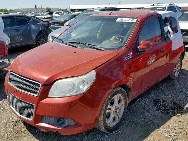 KL1TD6DE6BB209073 - 2011 CHEVROLET AVEO LS RED photo 2