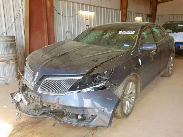 1LNHL9DK7DG613767 - 2013 LINCOLN MKS BLUE photo 2