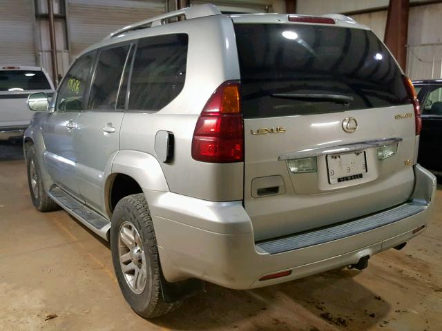 JTJBT20X830002511 - 2003 LEXUS GX 470 SILVER photo 3